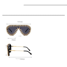 Load image into Gallery viewer, Steam Punk Diamond Oversized Sunglasses -Women