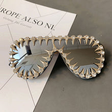 Load image into Gallery viewer, Steam Punk Diamond Oversized Sunglasses -Women
