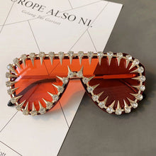 Load image into Gallery viewer, Steam Punk Diamond Oversized Sunglasses -Women
