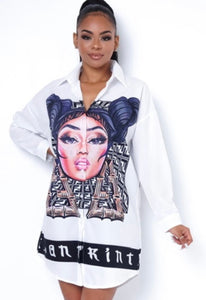 Diva shirt/shirt dress