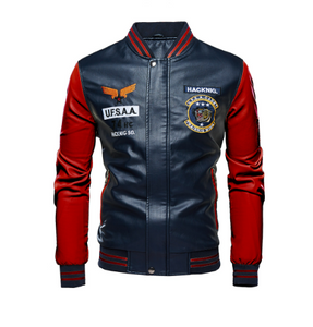 J.B Cropped Leather Baseball Uniform